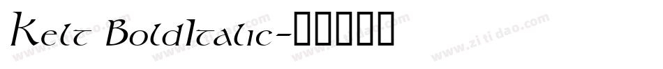 Kelt BoldItalic字体转换